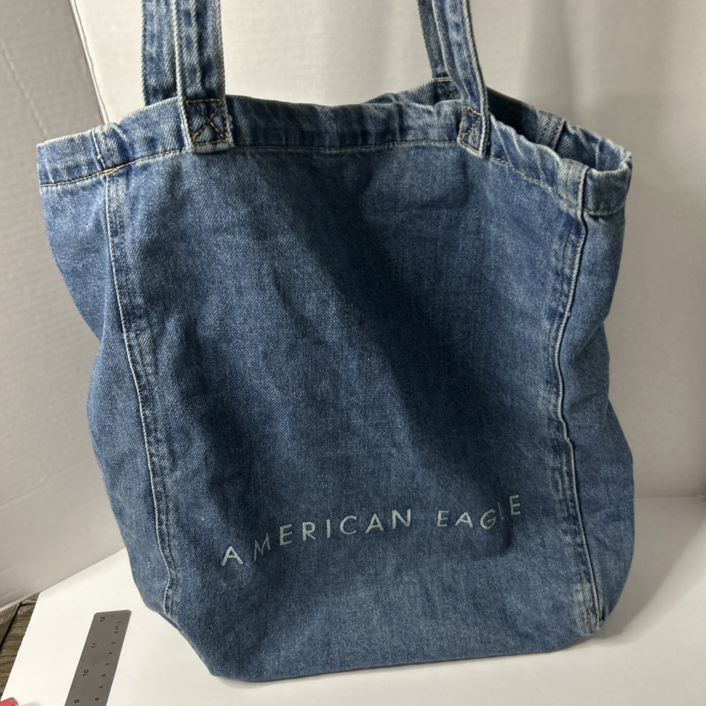 Y2K Style American Eagle Outfitters Denim Tote Bag Casual Bag